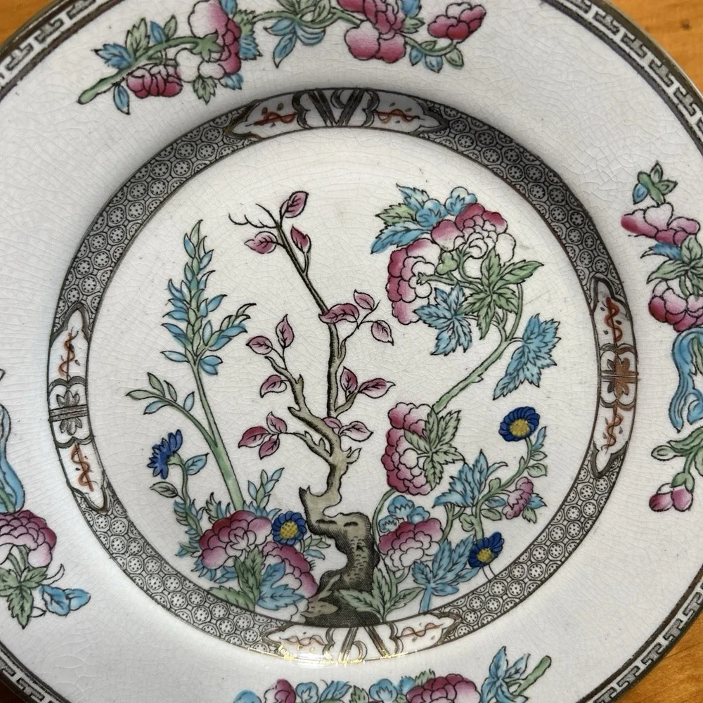 J&G Meakin Indian Tree Bread Plate Vintage Hanley England Ironstone 6.25
